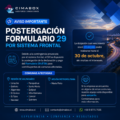 Postergación del Formulario 29 por sistema frontal